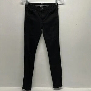 Versace Denim Skinny Jeans 1969 19V69 Cotton Stretch Designer Black Size 25 / 0